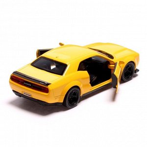 Машина металлическая DODGE CHALLENGER SRT DEMON, 1:32, инерция, цвет желтый
