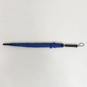 Зонт - трость полуавтоматический «Однотонный», 8 спиц, R = 50 см, цвет ярко-синий