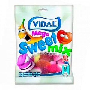Мармелад с фруктовым вкусом Vidal Sweet Mix / Видал Мега сладкий микс 90 гр