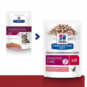 Hill's Prescription Diet i/d Digestive Care Влажный диетический корм для кошек при расстройствах пищеварения с лососем 85 гр