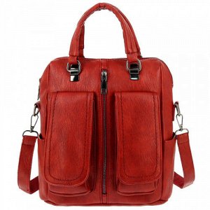 Женский кожаный рюкзак 6476 RED