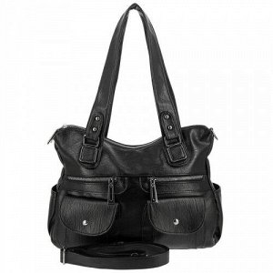 Женская кожаная сумка 58170 BLACK