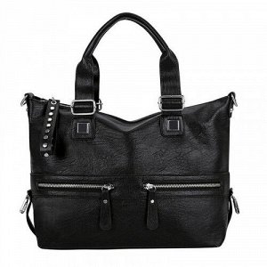 Женская кожаная сумка 594-1 BLACK