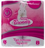 FLUFFY BUNNY ECO Туалетная бумага 2-х сл. белая, 4 рул