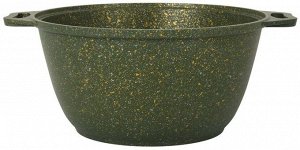 Кастрюля антипригарная литая 2,0л стеклянная крышка Trendy style malachite KUKMARA