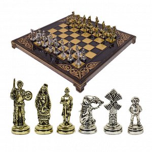 Шахматы с металлическими фигурами &quot;Дон Кихот&quot; 275*275мм.