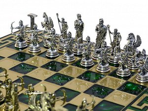 Шахматы с металлическими фигурами "Лучники" 275*275мм.