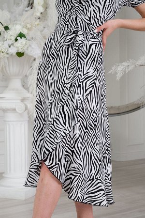 Платье женское из штапеля зебра