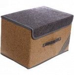 Коробка для хранения вещей 38*25*24 Узоры кофейный