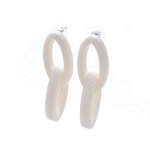 Серьги Moon Paris, Loriane, со звеньями из каучука, ML-22.02-005 (белый)