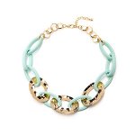 Колье Moon Paris, Loriane, со звеньями из каучука, ML-22.02-006 (мятный)