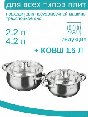 Набор из 2х кастрюль  [ГРЕТТА] индукция