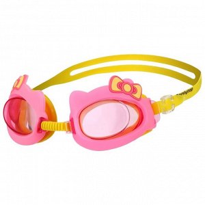 Очки для плавания «Бантик» + беруши, детские, цвет розовый