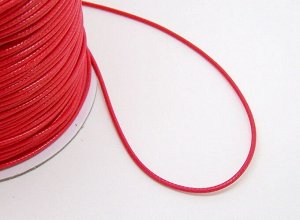 Вощеный шнур красный, 1 мм, 5 м