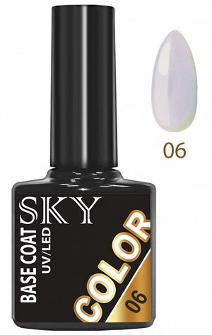 Камуфлирующая база для гель лака Base Coat Color Sky 10 мл №06