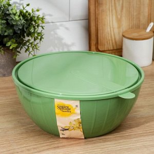 Салатник с крышкой Giaretti Fiesta, 5 л, пластик, микс