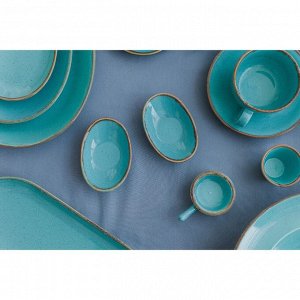 Соусник овальный Turquoise, 7x11 см, цвет бирюзовый