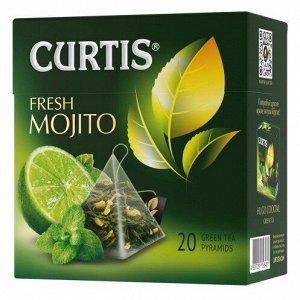 Curtis зеленый с мятой и ароматом коктейля мохито Curtis Fresh Mojito в пирамидках, 1.7*20пак