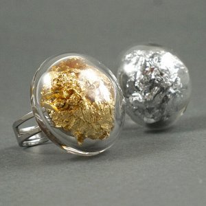 Folga oval gold&silver