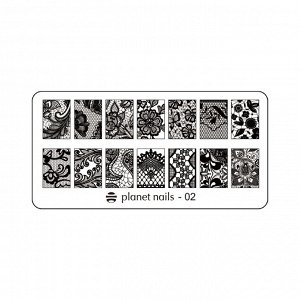 Пластина для стемпинга Stamping Nail Art  Planet Nails №02