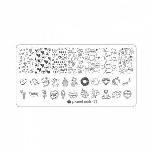 Пластина для стемпинга Stamping Nail Art  Planet Nails №53