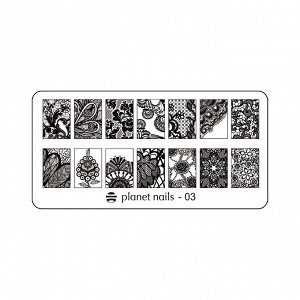 Пластина для стемпинга Stamping Nail Art  Planet Nails №03