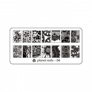 Пластина для стемпинга Stamping Nail Art  Planet Nails №04