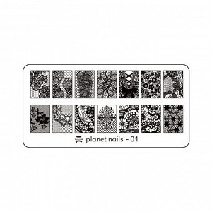 Пластина для стемпинга Stamping Nail Art  Planet Nails №01