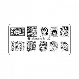 Пластина для стемпинга Stamping Nail Art  Planet Nails №32
