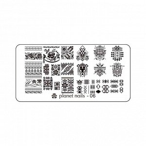 Пластина для стемпинга Stamping Nail Art  Planet Nails №06