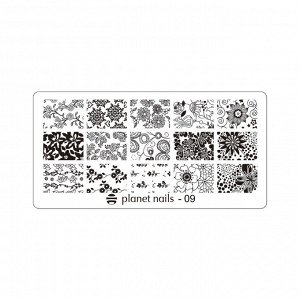 Пластина для стемпинга Stamping Nail Art  Planet Nails №09