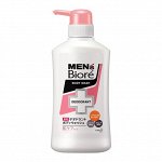 KAO &quot;Men&#039;s Biore&quot; Мужское жидкое мыло для тела, бактерицидное и дезодорирующее, нежный цветочный аромат, бутылка с дозатором помпой, 440мл