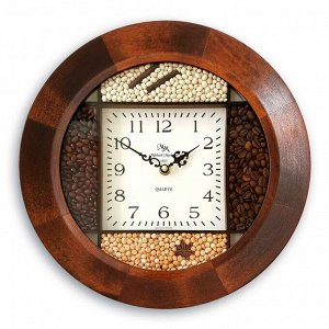 Настенные часы, серия: Интерьер, "Ресторан", 32 х 32 х 5 см