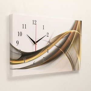 Часы-картина настенные, серия: Интерьер, "Искажение", дискретный ход, 35 х 60 см