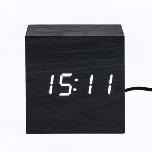 Настольные электронные часы "Цифра", белая индикация