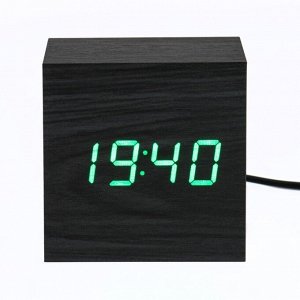 Настольные электронные часы "Цифра", зелёная индикация