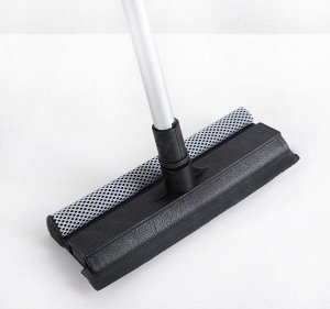 Окномойка с телескопической алюминиевой ручкой и сгоном, 20×8×60(97) см, рабочая поверхность 20 см, поролон