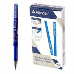Ручка гелевая пиши-стирай Alingar &quot;Серебряный узор&quot; 0,5 мм, синяя, игольчатый наконечник, грип, круглый цветной пластиковый корпус, картонная упаковка
