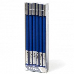 Ручка гелевая Alingar, "Neo", 0,5 мм, синяя, игольчатый наконечник, круглый, пластиковый корпус soft, , картонная упаковка