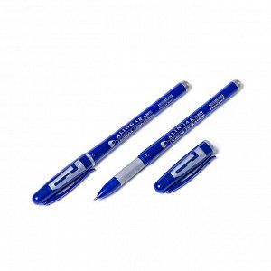 Ручка гелевая Alingar, "Sample", 0,5 мм, синяя,  резиновый грип, круглый, пластиковый цветной корпус,  картонная упаковка