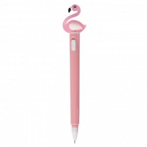 Ручка гелевая Alingar "Фламинго", с подсветкой, 0,5 мм, синяя, игольчатый наконечник, цветной пластиковый корпус
