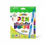 Фломастеры мини,  24 шт /12 цв,  Yalong, смываемые чернила, корпус круглый, &quot;Color&quot;, вентилируемый колпачок, упак