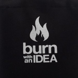 Сумка Burn with IDEA, с блёстками, 40 х 35 см