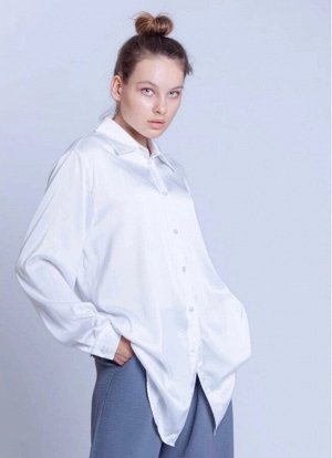 Рубашка Женская 4504 "Однотонная №3" Белая
