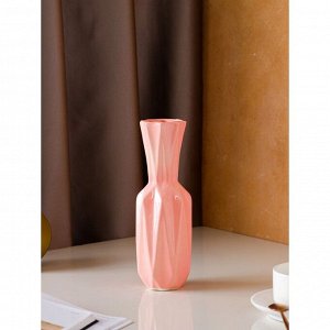 Ваза керамическая "Оригами", настольная, розовая, 28 см