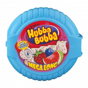 Wrigley Жевательная резинка со вкусом фруктов Hubba Bubba Mega Long Лента Хубба Бубба рулетка 56 гр