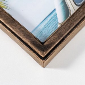 Фоторамка-коллаж на 3 фото 10x15 см «Лотосы», т. Золото, 36x27 см