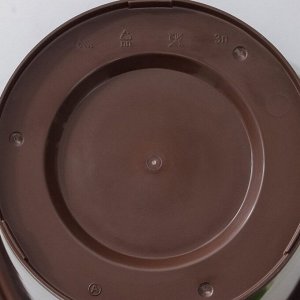 Горшок с поддоном «Эконом», 3 л, цвет коричневый