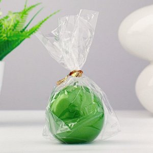 Свеча-шар, 5,5 см, 9 ч, 97 г, зеленый блеск