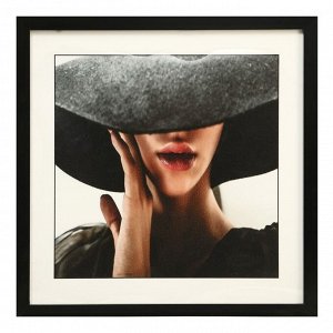 Картина "Незнакомка в шляпе" 50х50 см